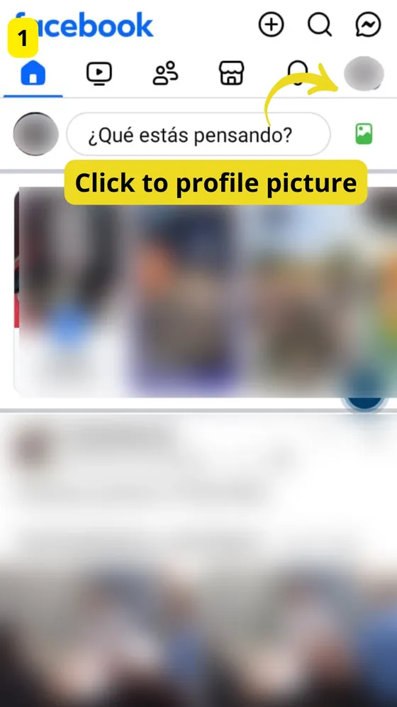 Facebook app, profile picture