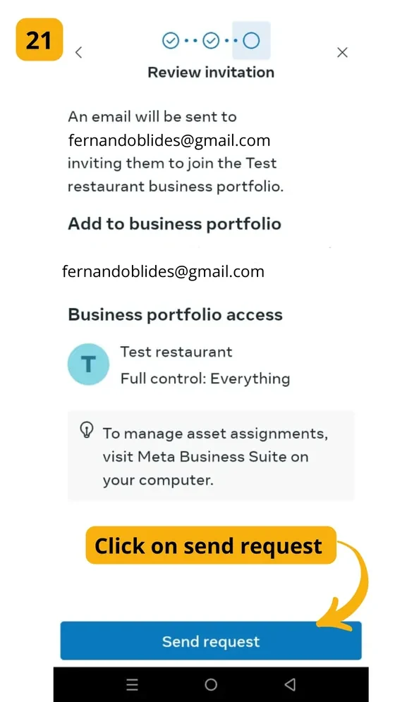 Send request