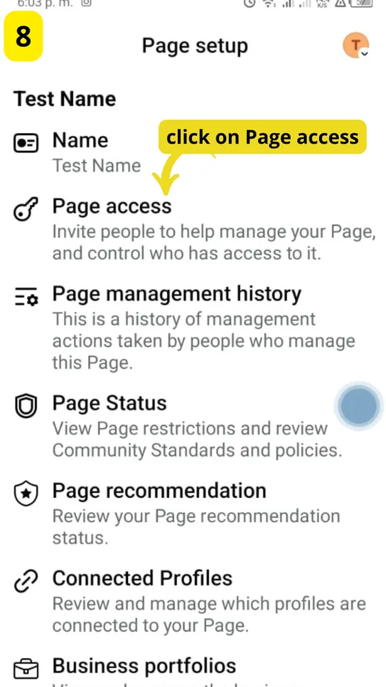 Page access