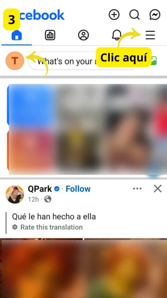 Menú de la página