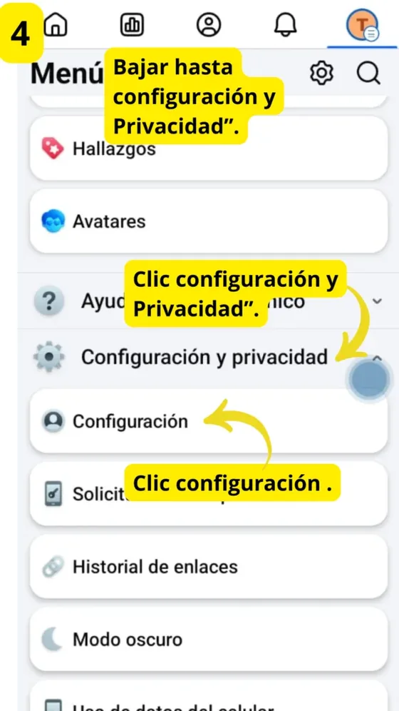 Configuración y privacidad